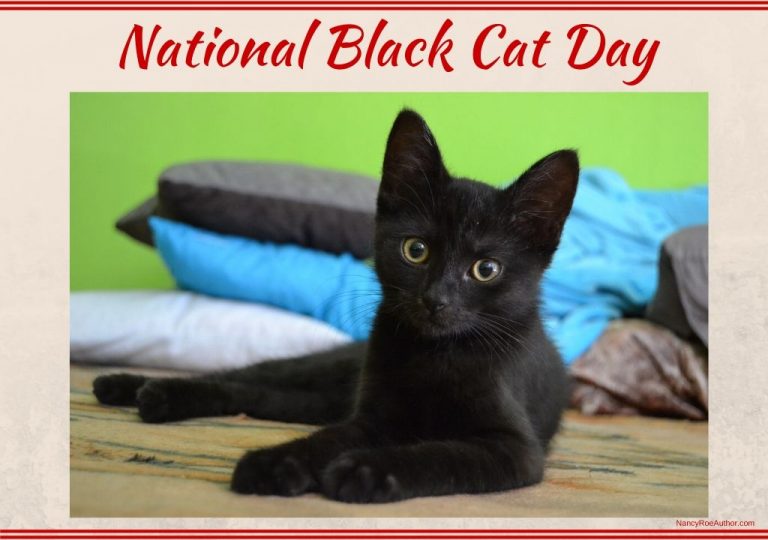 National Black Cat Day Nancy Roe, Author; The Nancy Way